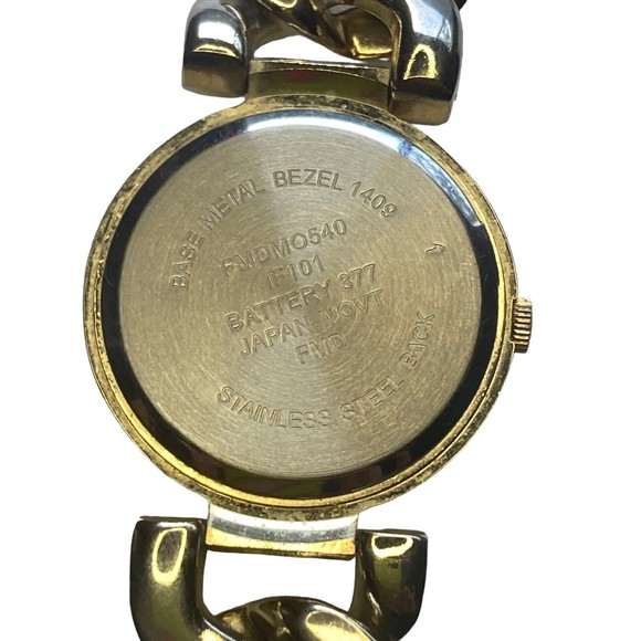 Lemon yellow gold shimmer face watch chunky chain bracelet rhinestones bling - Picture 8 of 12